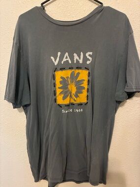 Vans Slim Fit Crewneck Tee in Slate Blue-Green